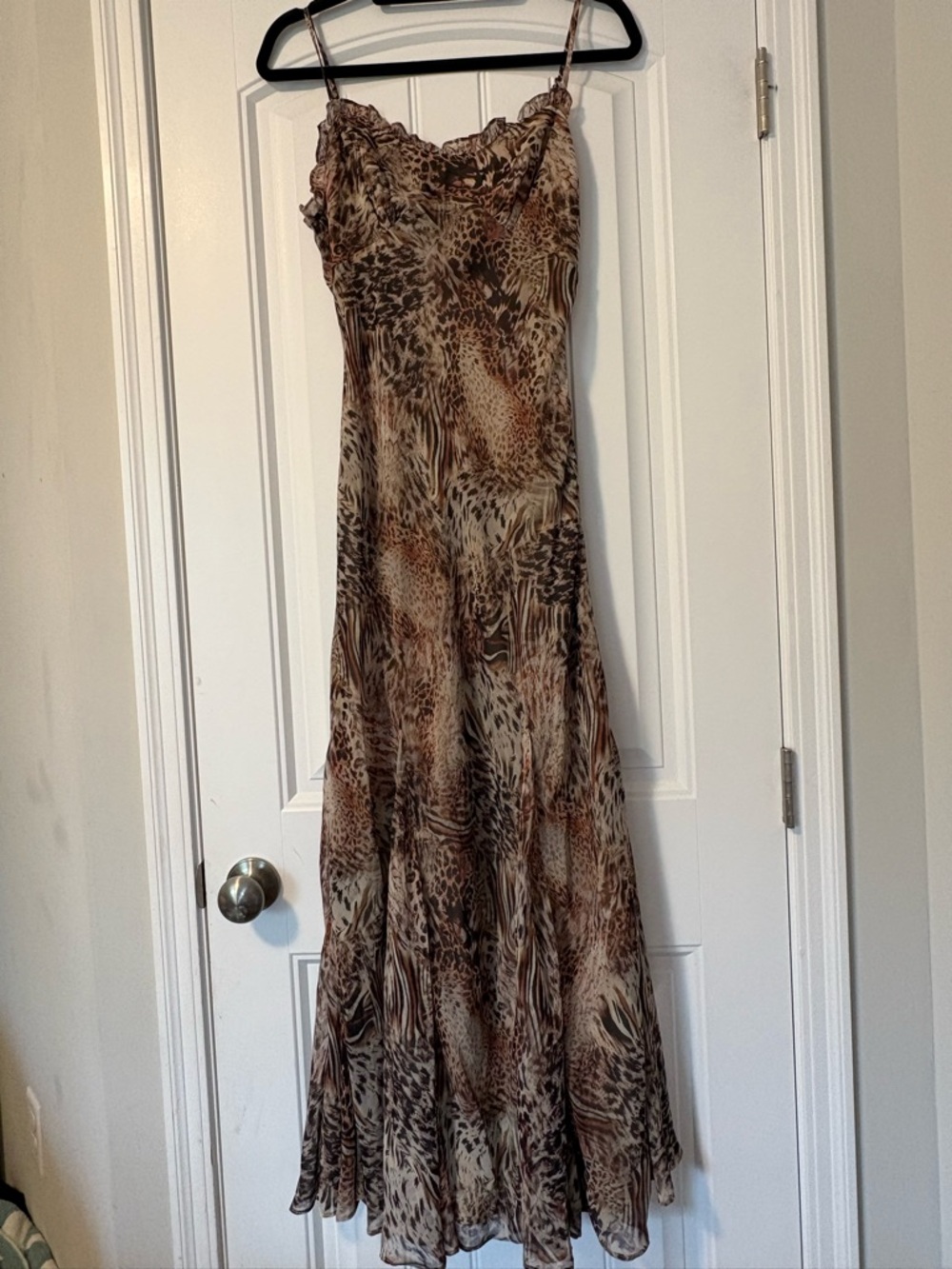 ASTR Brown Animal Print Slip Dress